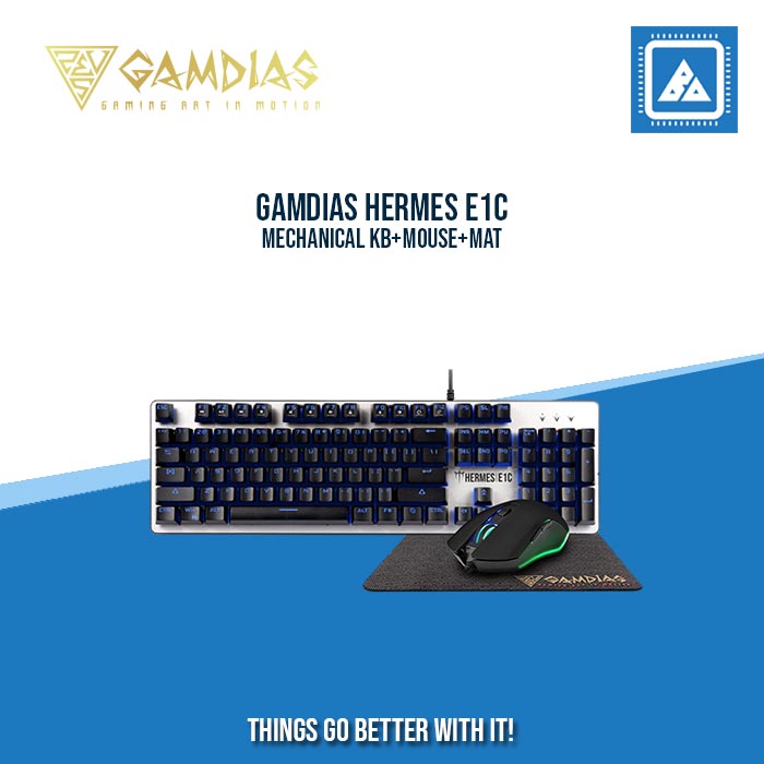 GAMDIAS HERMES E1C 3N1 COMBO MECHANICAL KB+MOUSE+MAT GAMDIAS HERMES E1C 3N1 COMBO MECHANICAL KB+MOUSE+MAT